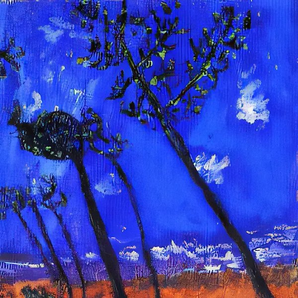 Лазурь, 1995, смешанная техника на картоне, 34,5x50