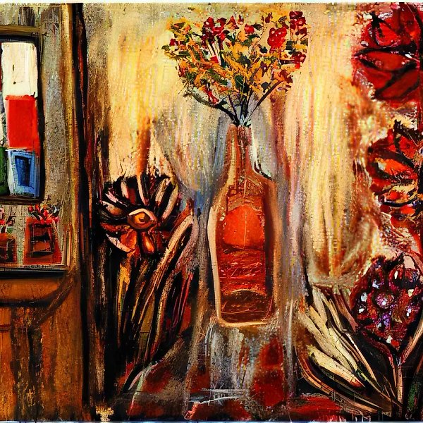 Замкнутый натюрморт, 1995, смешанная техника на картоне, 50x70
