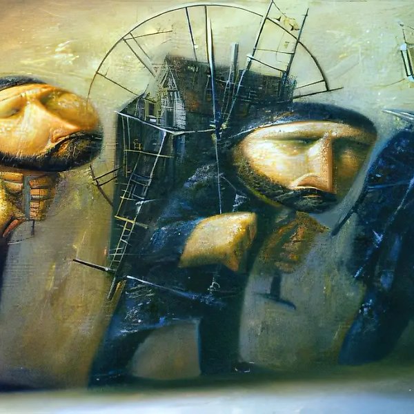 Пилигримы, 1998, холст, масло, 70х90