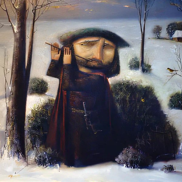 Птицелов, 1998, холст, масло, 50х70