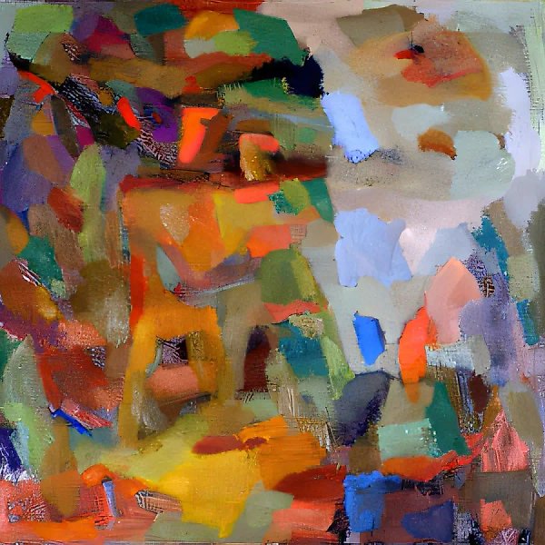 Зелёный берег, 1989, масло на холсте, 124x130. Собственность автора