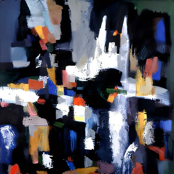 Город, 1991, масло на холсте, 130x103. Собственность автора