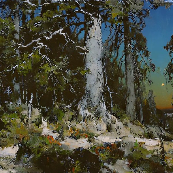 Серебристый кедр., 1999, холст, масло, 40х50