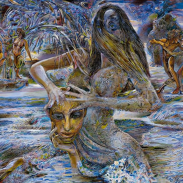 Русалка., 1997, холст, акрил, масло, 80х100