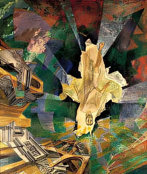 进入,1993年,油画,160×100,作者收藏