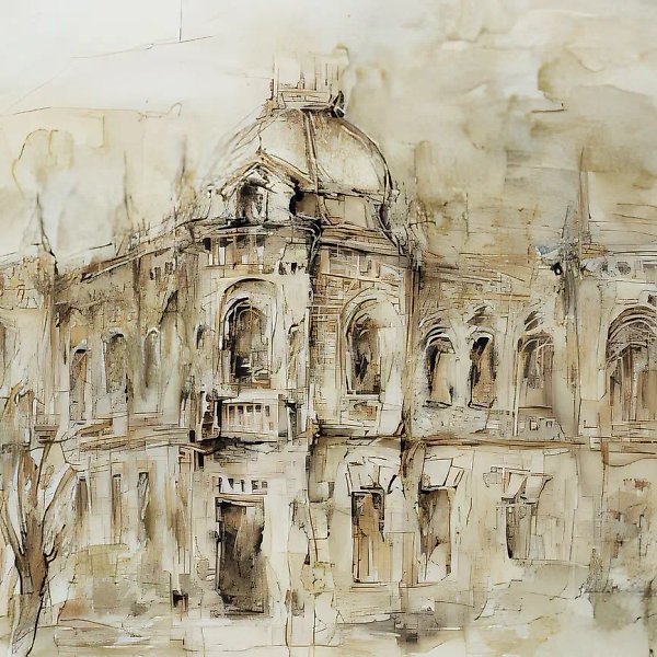 Yekaterinodar, 1998, paper, watercolour, 62x80