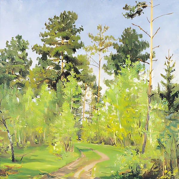 Весна (Лес, Ладыжино), 1950, масло на холсте, 77x70
