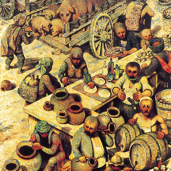 集市，1993年，布面油画，50×40
