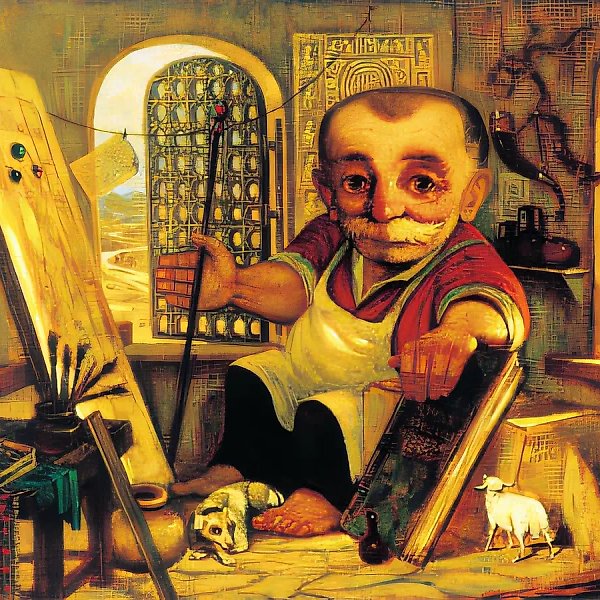 创造者，1998年，布面油画，40x50