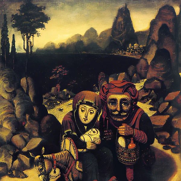 在路上，1998年，布面油画，50×40