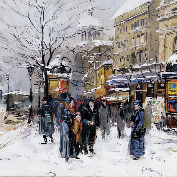 Teatralnaya Square in the Early 19th Century, 2000, canvas, oil, 40x50. Nina Panyukova