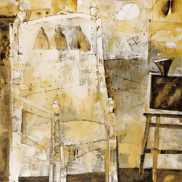 Dialogue between Andrei Rublev and Kazimir Malevich, 1998, canvas, oil, 100x120
