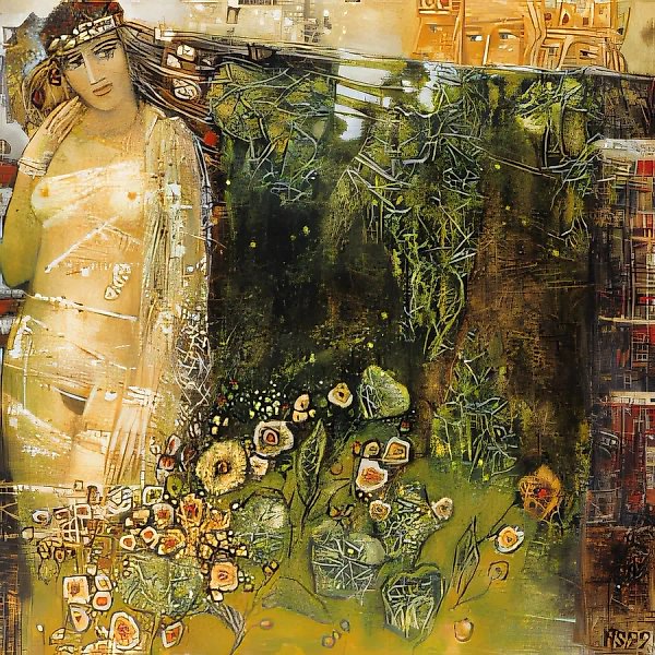 Venice’s Hair, 1997, oil on canvas, 120x120