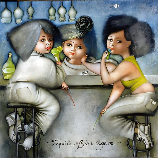 Текила «Blue agave», 2000, акрил на холсте, 60x50