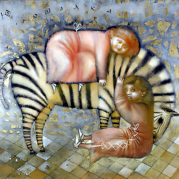 Моя любимая лошадь, 1999, акрил на холсте, 60x60