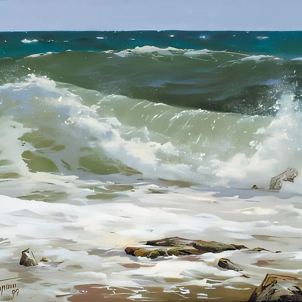 Волна, 1999, масло на холсте, 45x65, $1400. Частная коллекция