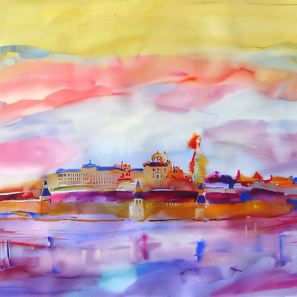 Moscow. The Kremlin. Panoramic view, 2001, water-color, 60х74, $1.150
