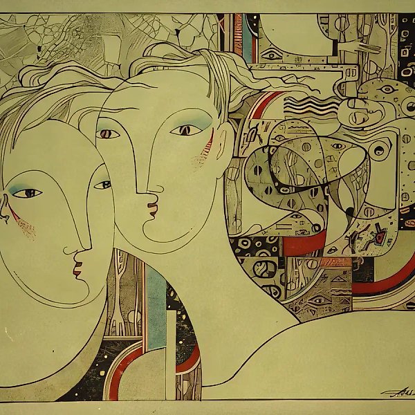觉醒。见证人,2000年,硬纸板,墨水,丙烯,清漆,40x50厘米,600美元