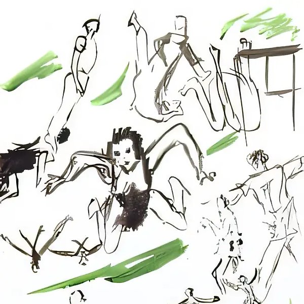 Танец, 1999, доска, гуашь, 40x30