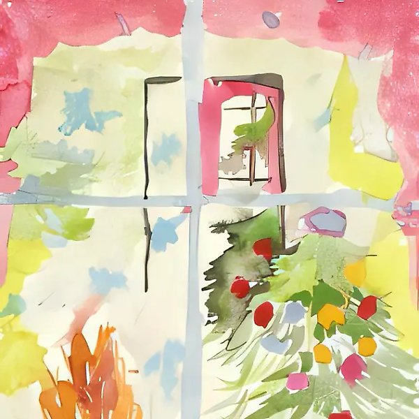 Краски бури, 1999, доска, гуашь, 25x18