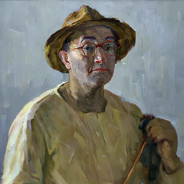Автопортрет, 1959, холст, масло, 80х65 Владельцы Рубанов В.И. и Рубанова Е.И.
