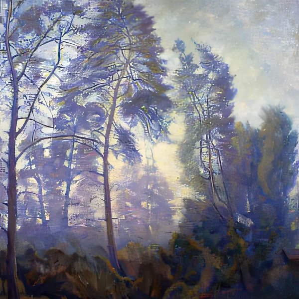 Раннее утро, 1975, масло на холсте, 120x105. Собственность В. И. Рубанова и Е. И. Рубановой