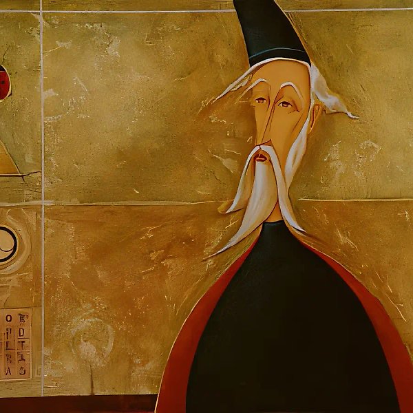 Astrologer, 2001, oil on canvas, 70x90