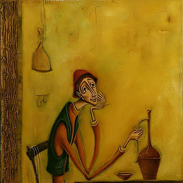 Wine-maker, 2001, oil on canvas, 50x40
