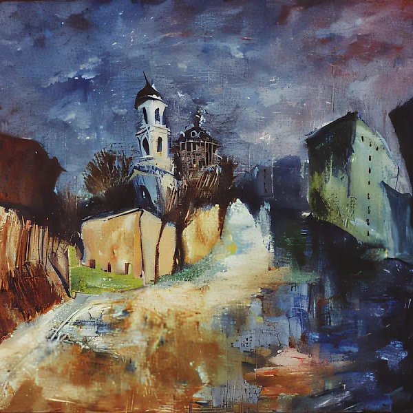 Church of Martin the Confessor. From the cycle «On Seven Hills», 1997, canvas, oil, 70x80, $600