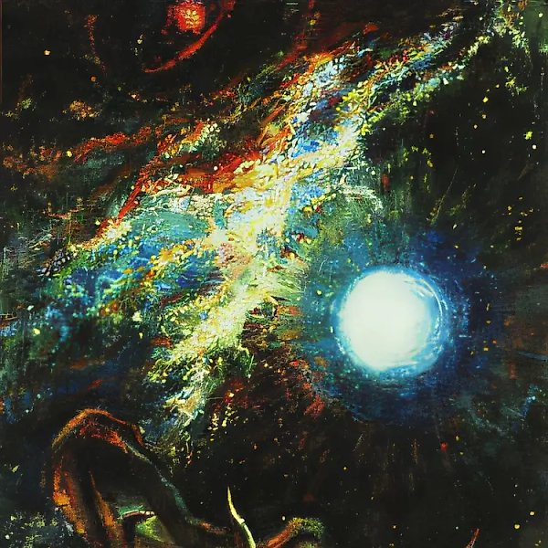 А. Оранская. Космический пейзаж, 1975, лст, масло, 80х60 Международний центр Р.К.Рериха
