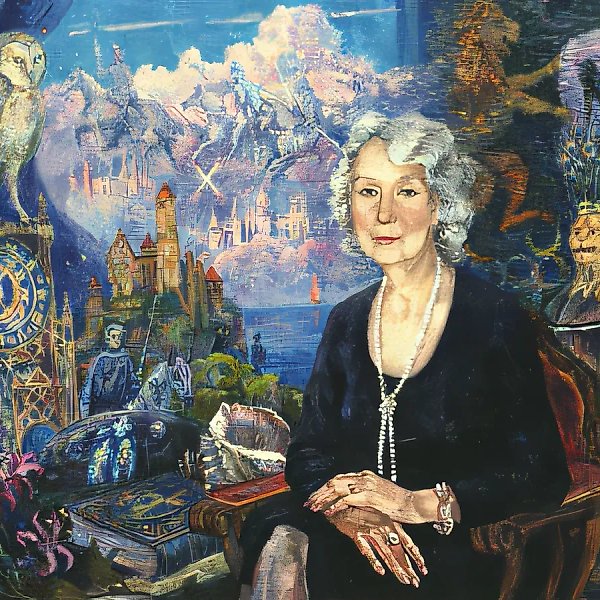 D.涅博加托夫。《画家奥古斯塔·奥兰斯卡的肖像》，1998年，布面油画，80×100厘米，$580