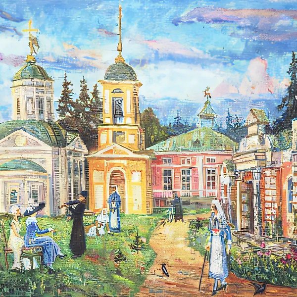 Д.Небогатов. Элегия, 1999, холст, картон, масло, 50х70, $180