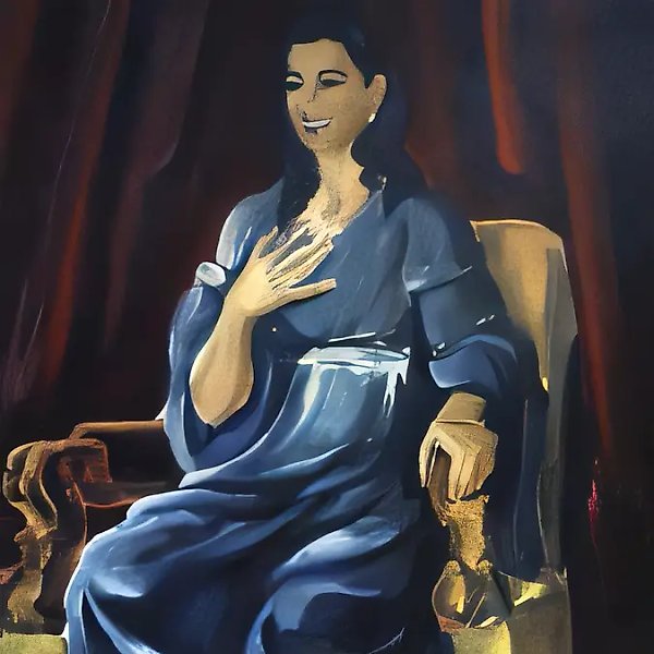 Женский портрет, 2000, масло на холсте, 140x100. Частная коллекция, Тунис