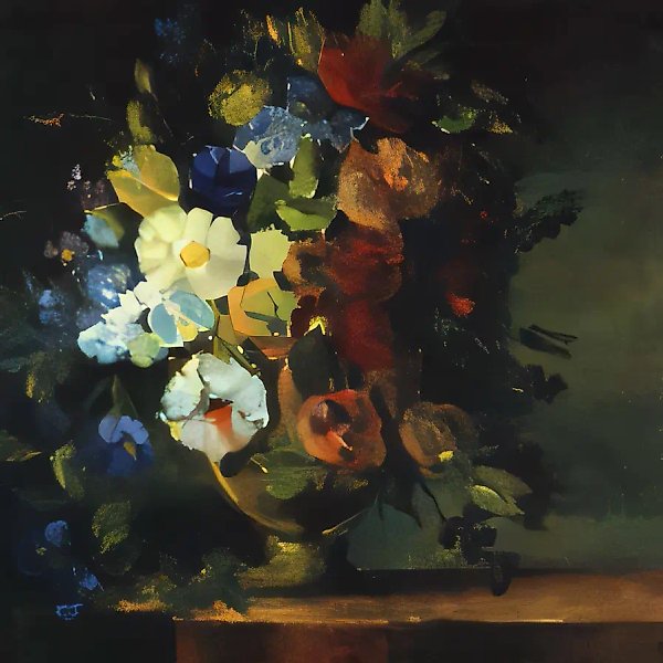 静物,2000年,布面油画,90x90厘米。作者自藏。