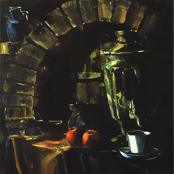 静物画,2000年,布面油画,100x80厘米。美国私人收藏。