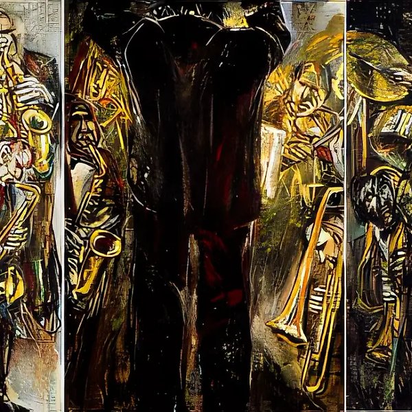 Большой концерт, 1987, масло на холсте и картоне, 152x115, 152x102, 152x115. Собственность автора