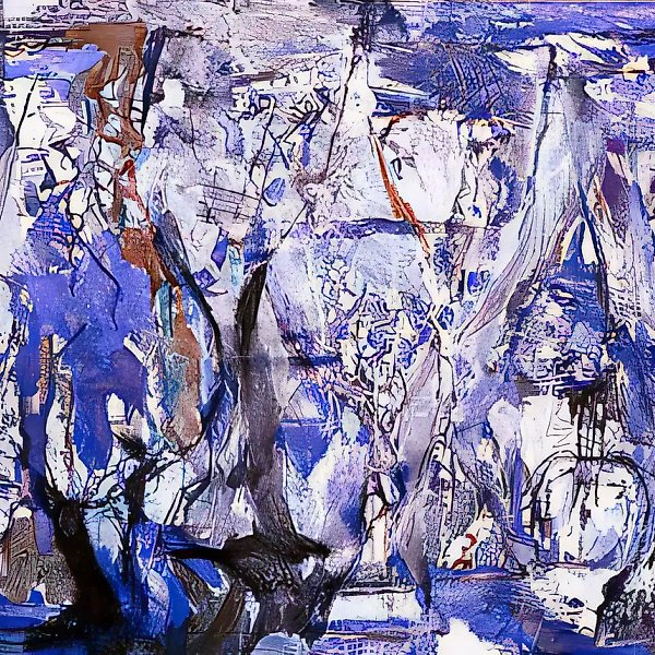 Натюрморт с бокалами, 1997, масло, графитный карандаш на бумаге, 80x120. Собственность автора