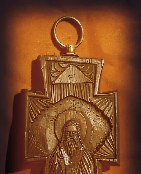 Крест, 1880, дерево, резьба, 4x12x2