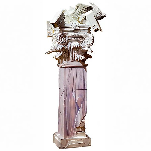Колонна, 2007, скульптура из пенополистирола, 240x70x70 см
