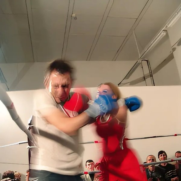 BOXING, 2005, documentation of performance, Moscow,