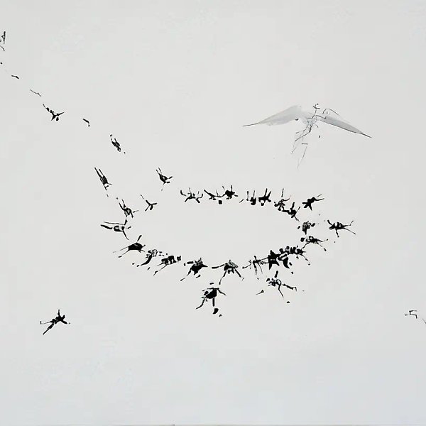 From the series «Angelarium», 2007, canvas, acrylic, 50x70