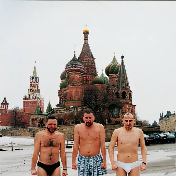 "The New Holy Fools" series. Sheet 4, 1999, color photo, 75x50