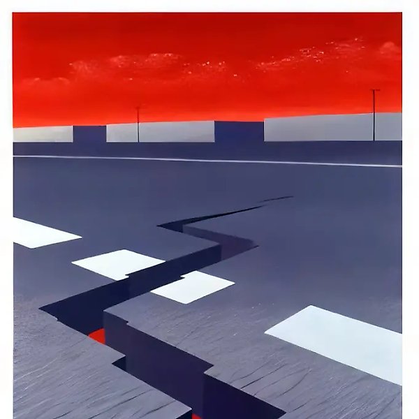 Трещина, 2006, масло, акрил на холсте, 225x150