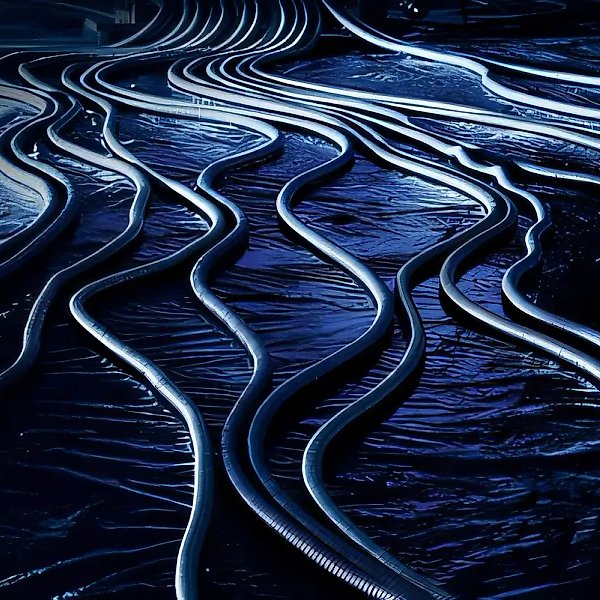 Река, 2008, мотор, металлический трос, 1000x200 см