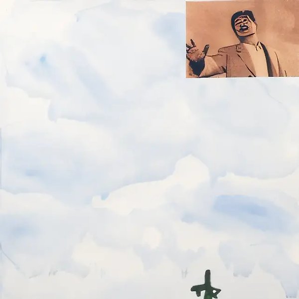 无题。来自《内在纹饰》系列，2009年，纸本，水彩，照片