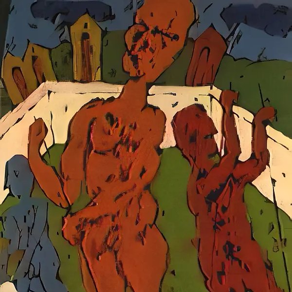推车滑行,1989年,纸本油画,90×60