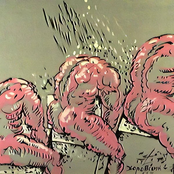 奴隶,1990年,纸本,水粉,60×90厘米