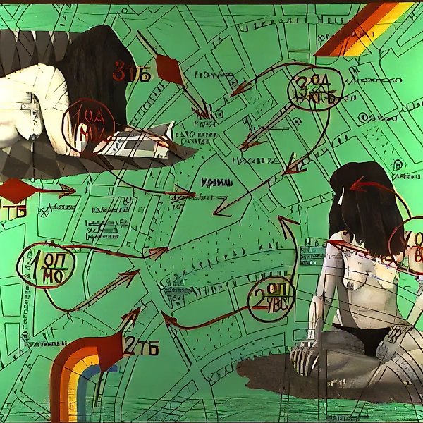 Совершенно секретно, 1990, оргалит, масло, см. техника, 113х144