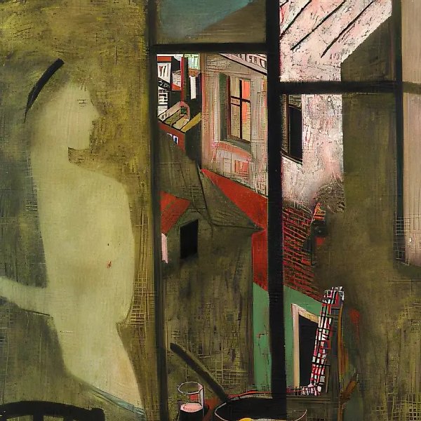 Поэт и муза, 1986, холст, масло, 150х120 Собственность автора