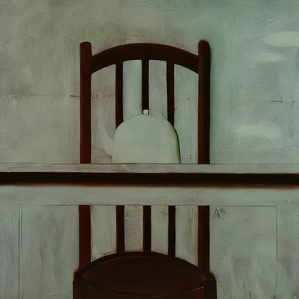 Стол, 1994, холст, масло, 90х90 Собственность автора